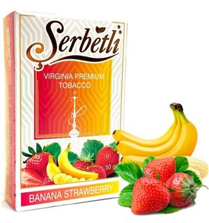 Табак Serbetli Banana - Strawberry (Щербетли Банан с клубникой) 50 г