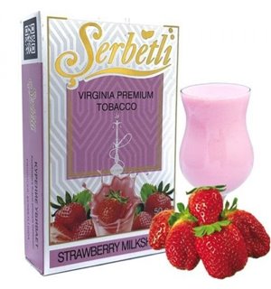 Табак Serbetli Strawberry Milkshake (Щербетли Клубничный Милкшейк) 50 г